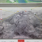 櫓内展示岡豊城俯瞰図案内