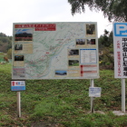 駐車場に在る岩櫃山周辺ガイドマップ