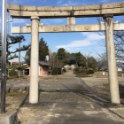 城址標柱＠八幡神社鳥居前