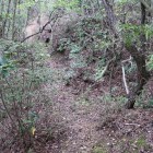 中出丸と本丸の間の堀切