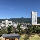 タワマンの陰に要害山が。