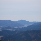 主郭から見える金華山(写真中央)