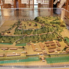 修身館内の本荘城ジオラマ模型