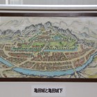 天鷺村に在る歴史館展示亀田城城下想像図