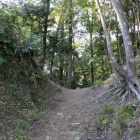 西の尾根に行く堀切
