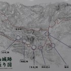 崇徳館に掲示されてる檜山城案内地図