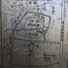 説明板の城跡図