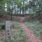大松山城跡の石碑と腰曲輪