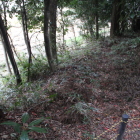 本丸周囲の田圃との段差