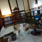 天守内は資材・工具置き場に