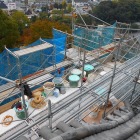 天守最上階から足場