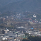 神楽尾城から見た津山城