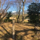 天守台から真北に富士山