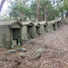 けものみちを進むと祠があります