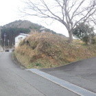 現地に残る土塁（？）。