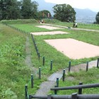 二郭北土塁より二郭内部