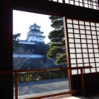 御殿から見た天守
