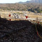 東出丸跡からの眺望。ただこの小さなスペースを出丸と呼ぶのには少し抵抗が…
