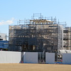 再建中の二の丸丑寅櫓