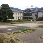 平面表示された御用所跡。二階建てだったそうな。