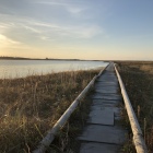 根室。風蓮湖。桟橋。