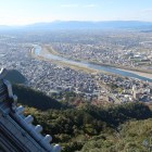 岐阜城。天守から濃尾平野を