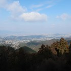 高取城。国見櫓から飛鳥盆地を
