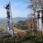 佐柿国吉城。本丸から佐柿城下と若狭湾を