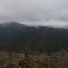 金山城。主郭から黒井城方面を