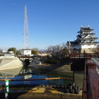 城址付近の河川合流地点