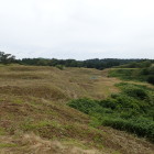 城内南端から見た城跡風景