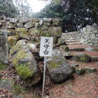 入口正面からの天守台石垣