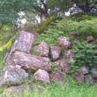 岐阜城から転用された石垣はチャートで造られた