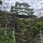 本丸北側下の水ノ手から見た鉄櫓