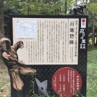 忍者モニュメント・顔ハメ付きの説明板