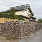 長安寺館、南面の玉石垣