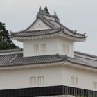 二の丸復元隅櫓、水戸駅前立体歩道より
