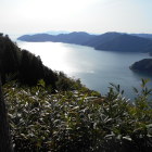 眼下に広がる琵琶湖