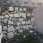 外堀跡の石垣（大津祭曳山展示館裏手）
