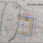 発掘の成果と館の範囲予想図