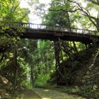 大堀切より見た本丸木橋