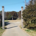 土橋　左右には堀