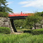 常盤木橋(左が本丸)