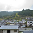 右手前の山が本山城だと思います