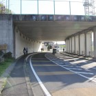 上部に遺構復元してる上津部田城址洞門