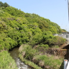 桃沢川と左上が三の丸