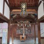 八幡神社社殿の大谷吉継奉納と伝わる木彫りの龍