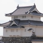 山手門枡形石垣上より復元稲荷櫓を望む