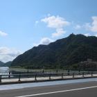 長良橋から岐阜城を遠望