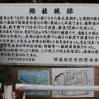 城川公園東に在る総社城跡説明板